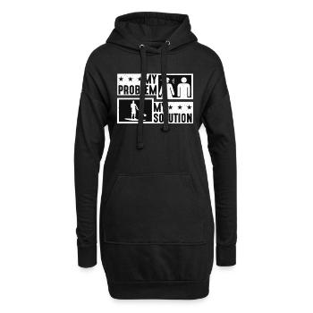 StandUp Paddle Boarder My Problem My Pictogram Dad - Hoodie-Kleid - Schwarz - Vorne