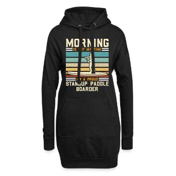 StandUp Paddle Boarder Morning Is Not Water Sport - Hoodie-Kleid - Schwarz - Vorne