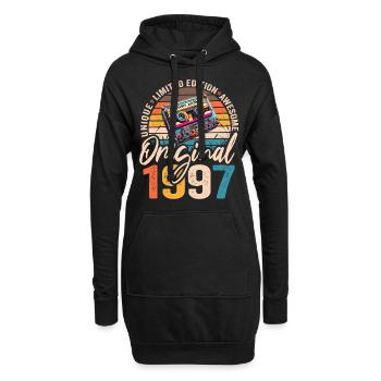 Vintage geboren 1997 Geburtstag Original 1997 - Hoodie-Kleid - Schwarz - Vorne