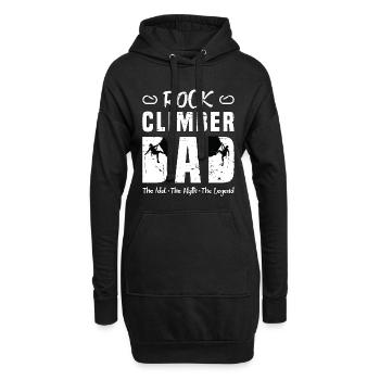 Rock Climber Dad The Idol The Myth Mountain Sports - Hoodie-Kleid - Schwarz - Vorne