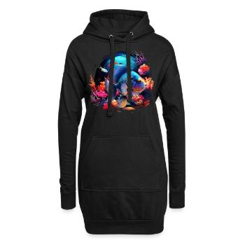 Skalar - Hoodie-Kleid - Schwarz - Vorne