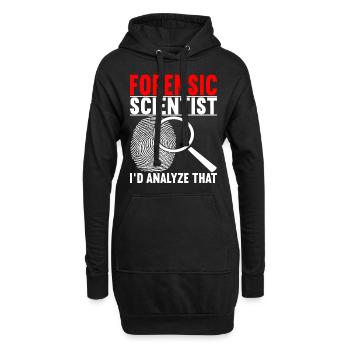 Forensik Forensiker - Hoodie-Kleid - Schwarz - Vorne