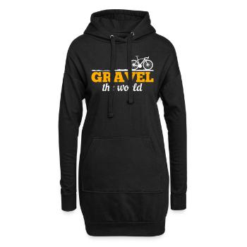Vélo Gravel Bikepacking Bikepacker - Gravel The Wo - Sweat-shirt à capuche long Femme - noir - Devant