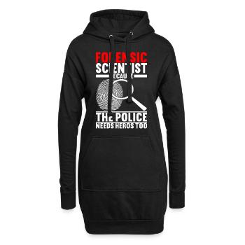 Forensik Forensiker - Hoodie-Kleid - Schwarz - Vorne