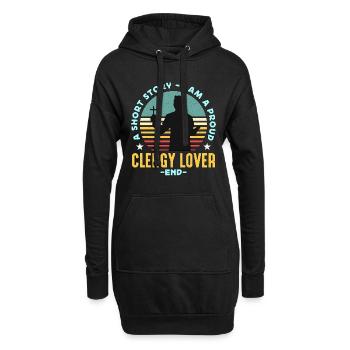 Clergy Lover Une histoire courte Je suis un fier prédicateur - Sweat-shirt à capuche long Femme - noir - Devant