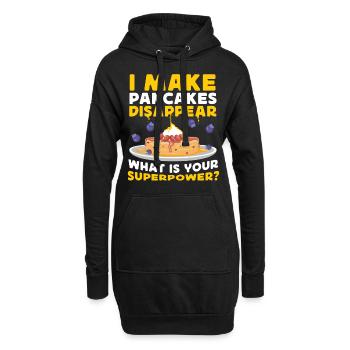 Amoureux des crêpes Les enfants je fais des crêpes - Sweat-shirt à capuche long Femme - noir - Devant