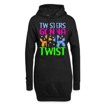Ballon Animal Ballon Twisting - Sweat-shirt à capuche long Femme - noir - Devant