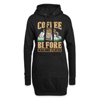 Mahjong Player Coffee Chinese Mahjong Coffee Lover - Hoodie-Kleid - Schwarz - Vorne