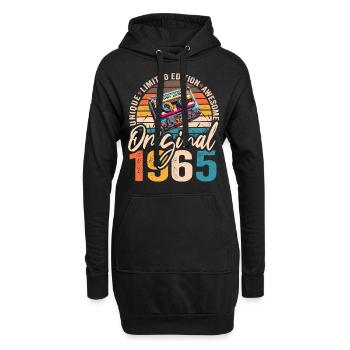 Vintage 1965 59e anniversaire Cassette 1965 - Sweat-shirt à capuche long Femme - noir - Devant