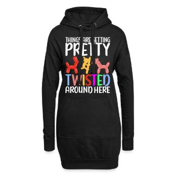 Ballontier Balloon Twisting - Hoodie-Kleid - Schwarz - Vorne