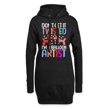 Ballontier Balloon Twisting - Hoodie-Kleid - Schwarz - Vorne