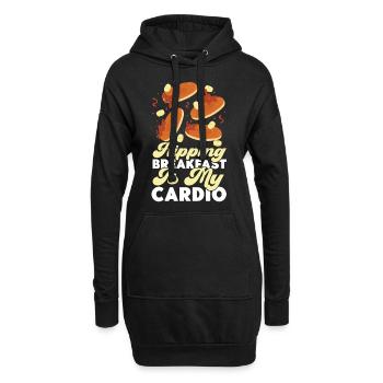 Pancake Lover Kids Flipping - Hoodie-Kleid - Schwarz - Vorne