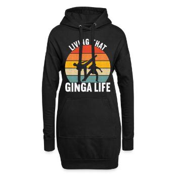 Capoeira Capoeirista - Hoodie-Kleid - Schwarz - Vorne