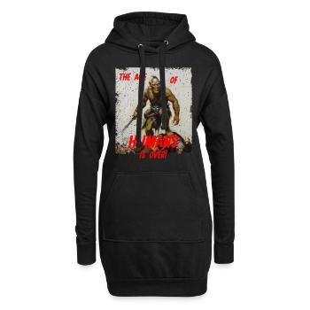Ork Orc, l’âge des humains est révolu - Sweat-shirt à capuche long Femme - noir - Devant