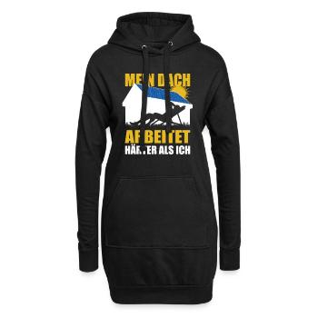 Mein Dach arbeitet härter als ich - Photovoltaik - Hoodie-Kleid - Schwarz - Vorne