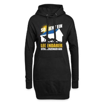 So sieht ein legendärer Stromerzeuger aus - Solar - Hoodie-Kleid - Schwarz - Vorne