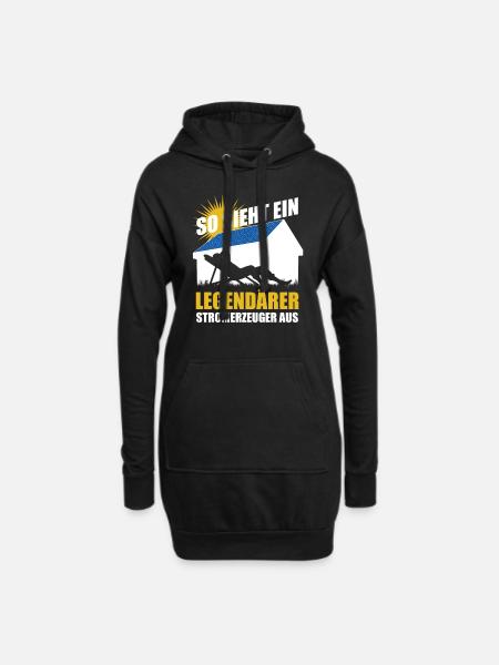 So sieht ein legendärer Stromerzeuger aus - Solar - Hoodie-Kleid - Schwarz