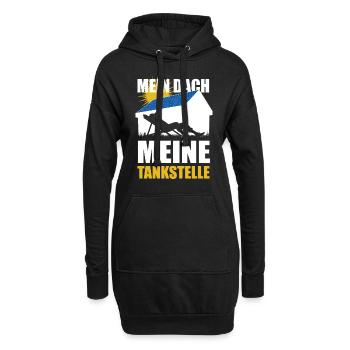 Mein Dach meine Tankstelle - Solarenergie - Sonne - Hoodie-Kleid - Schwarz - Vorne