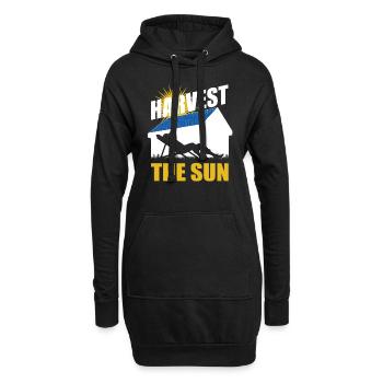 Harvest the sun - Photovoltaik - Solarenergie - Hoodie-Kleid - Schwarz - Vorne