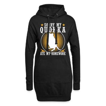 Quokka hat Hausaufgaben gefressen Quokka - Hoodie-Kleid - Schwarz - Vorne