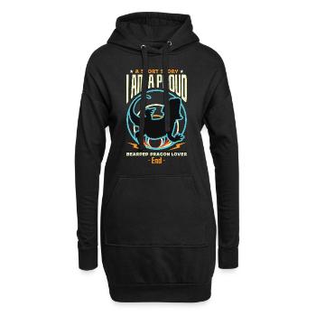 Bearded Dragon Lover A Short Story Herpetologist - Hoodie-Kleid - Schwarz - Vorne