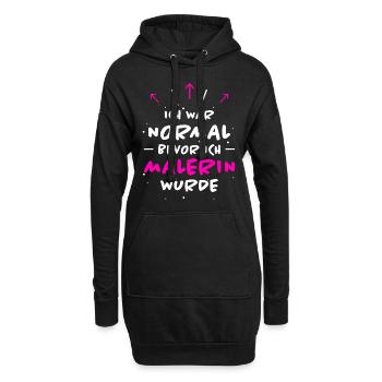 Malerin Spruch Malermeister Beruf Malerin Geschenk - Hoodie-Kleid - Schwarz - Vorne