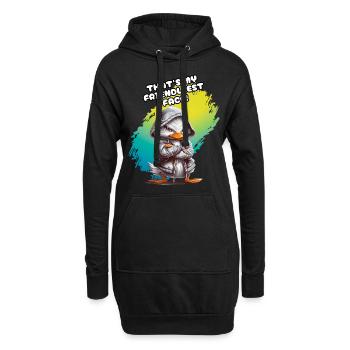 C’EST MON VISAGE LE PLUS AMICAL. Canard, Humour, Fun, Fun - Sweat-shirt à capuche long Femme - noir - Devant