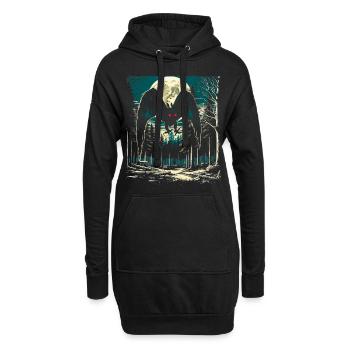 Vintage Mothman Point Pleasant - Hoodie-Kleid - Schwarz - Vorne