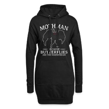 Mothman Because Butterflies Are Too Mainstream - Hoodie Dress - black - Front
