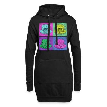Pancake Lover Kids Retro Vintage - Hoodie-Kleid - Schwarz - Vorne