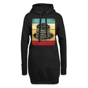 Pancake Lover Kids Retro Vintage - Hoodie-Kleid - Schwarz - Vorne