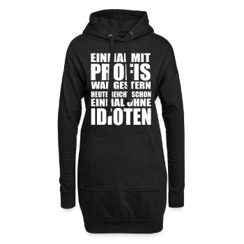 Einmal ohne Idioten – Arbeitssarkasmus - Hoodie-Kleid - Schwarz - Vorne