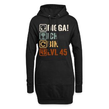 45e cadeau d’anniversaire 45e Gamer Gamer disant - Sweat-shirt à capuche long Femme - noir - Devant