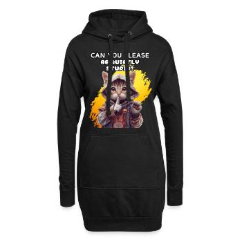 Pouvez-vous, s’il vous plaît, être tranquillement stupide ? L’ironie, l’humour, - Sweat-shirt à capuche long Femme - noir - Devant