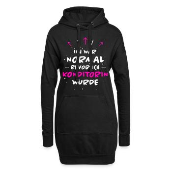 Konditorin Spruch Backen Witz Konditorin Geschenk - Hoodie-Kleid - Schwarz - Vorne