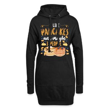 Amoureux des crêpes Les enfants J’aime les crêpes - Sweat-shirt à capuche long Femme - noir - Devant