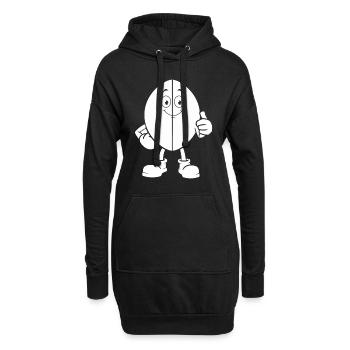 Football Américain Mâle Drôle Football Mâle - Sweat-shirt à capuche long Femme - noir - Devant