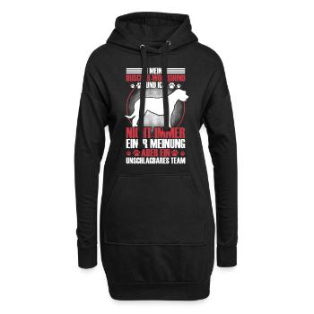 Irischer Wolfshund ist unschlagbar - Hoodie-Kleid - Schwarz - Vorne