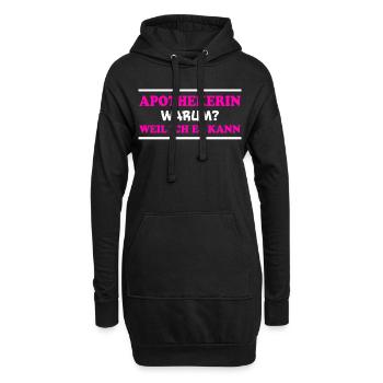 Apothekerin Spruch Apotheke Apothekerin Geschenk - Hoodie-Kleid - Schwarz - Vorne