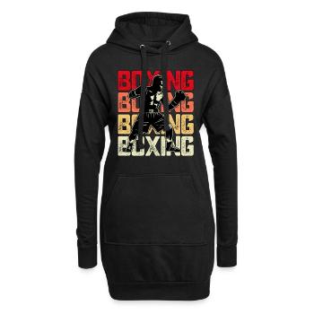Boxen - Hoodie-Kleid - Schwarz - Vorne