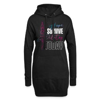 Instructeur de Pilates Professeur J’espère - Sweat-shirt à capuche long Femme - noir - Devant