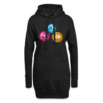 Boules de pétanque drôles - Joueur de pétanque Boccia drôle - Sweat-shirt à capuche long Femme - noir - Devant