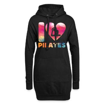 Pilates Instructor Teacher Heart - Hoodie-Kleid - Schwarz - Vorne
