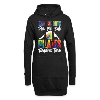 Pilates Instructor Teacher Tie Dye - Hoodie-Kleid - Schwarz - Vorne