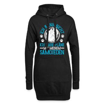 Pläne mit meinem Samojede Schlittenhund - Hoodie-Kleid - Schwarz - Vorne