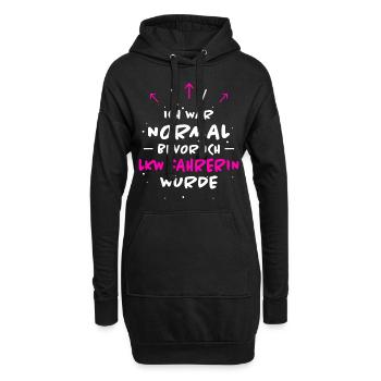 LKW Fahrerin Spruch Fun Lastwagenfahrerin Geschenk - Hoodie-Kleid - Schwarz - Vorne