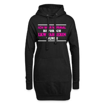 LKW Fahrerin Spruch Fun Lastwagenfahrerin Geschenk - Hoodie-Kleid - Schwarz - Vorne
