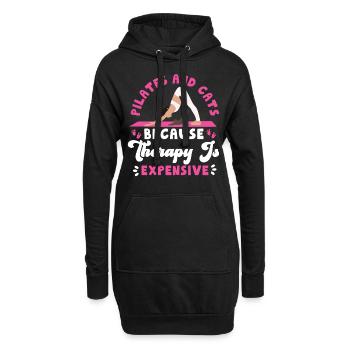 Instructeur de Pilates Enseignant Chat - Sweat-shirt à capuche long Femme - noir - Devant