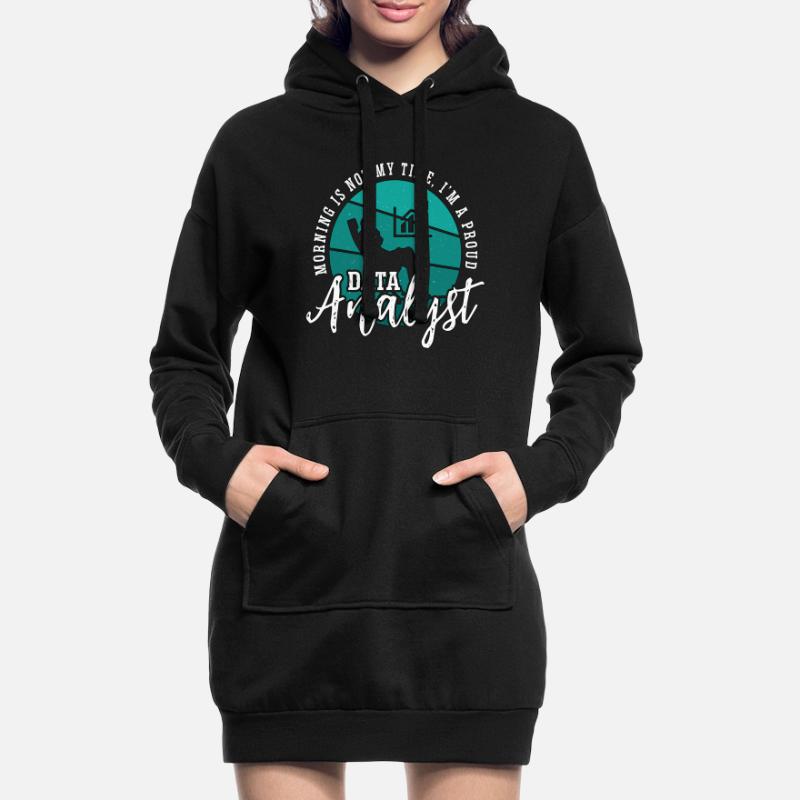 Data Analyst Morning Is Not My Time, I’m A Coder Sweat-shirt à capuche long Femme