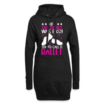 Stepptanz Stepptänzer - Hoodie-Kleid - Schwarz - Vorne
